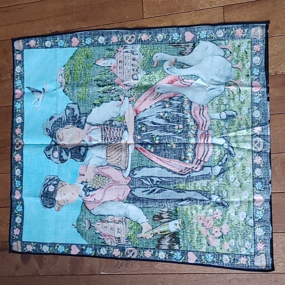 Alsace France Tea Towel linen cloth  wall hanging souvenir - Picture 4 of 4